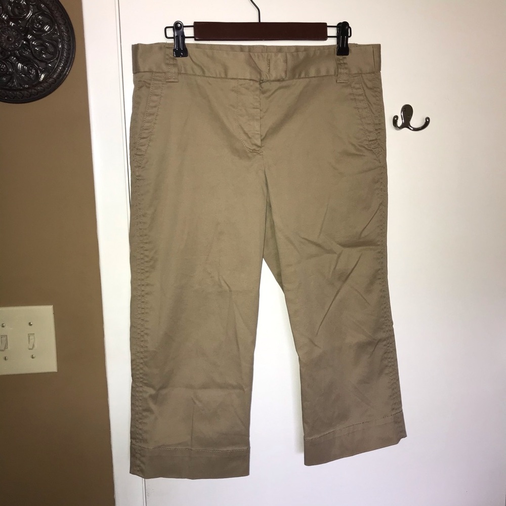 J. CREW Tan Capris Favorite Fit